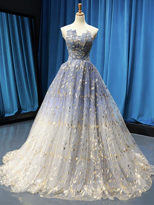 Ball Gown Strapless Sparkly Prom Dress Long Brush/Sweep Train Prom/Evening Dress cg1428
