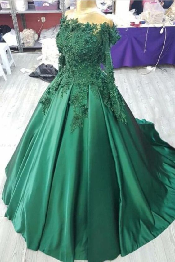 Prom Dresses Elegant Green Wedding Gowns cg15653