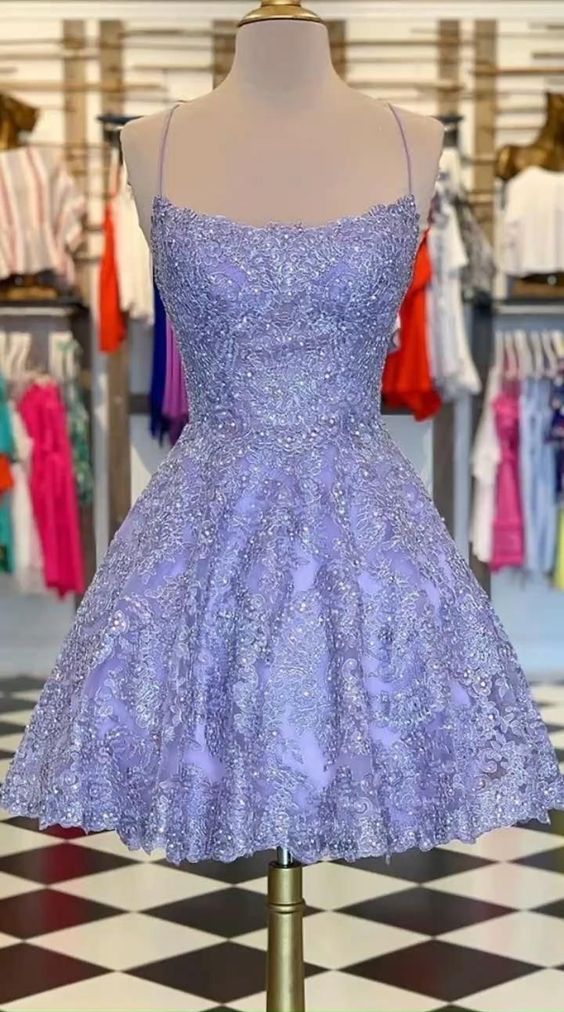 short homecoming dresses, formal lace dresses for teens cg16023