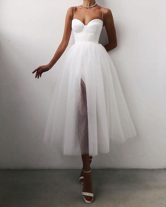 Lovely long prom dress tulle evening dress cg18798