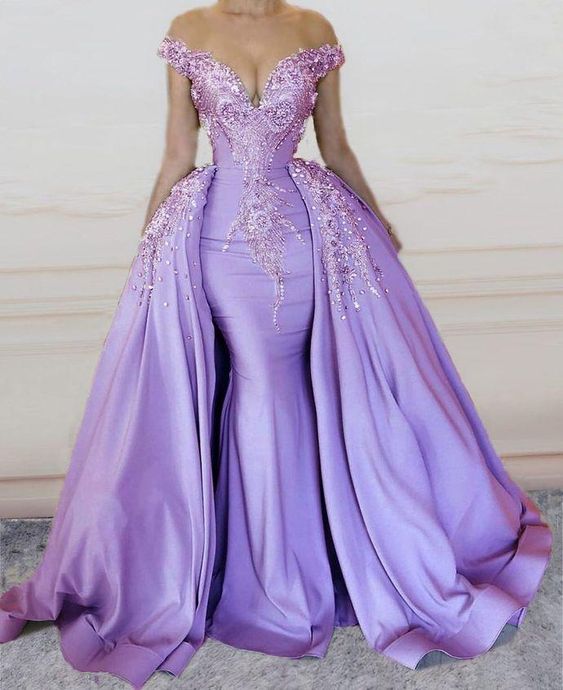 mermaid prom dresses long v neck evening gown beaded cg24299