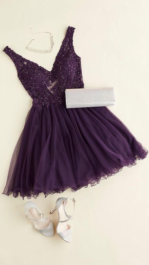 Purple homecoming dress cg4611