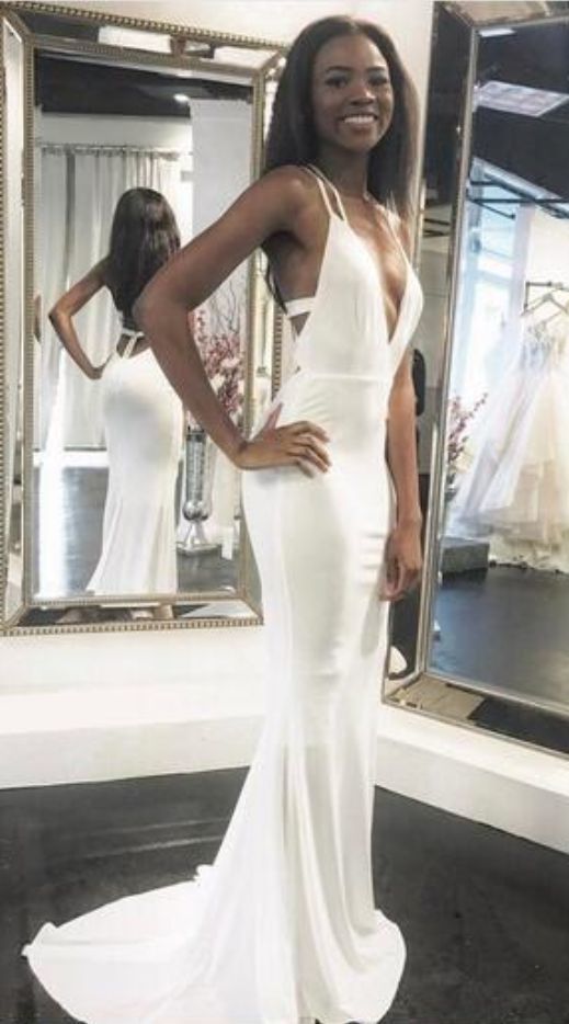Cheap Prom Dresses White Mermaid Prom Dress Prom Dresses cg5886