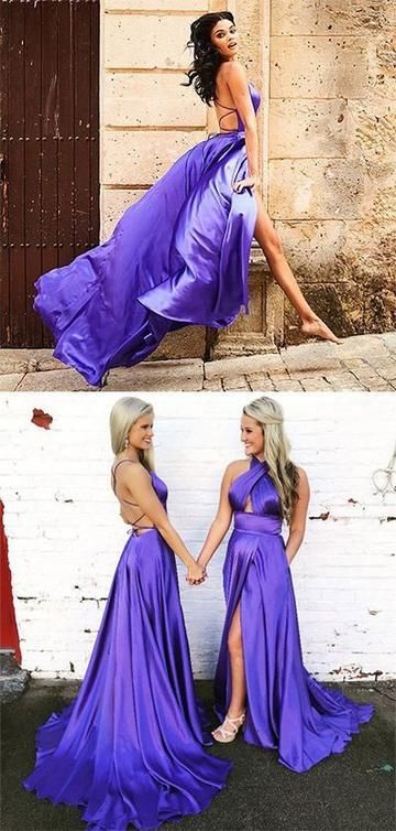 Sexy Criss Cross Long Prom Dresses,Sexy High Slit Prom Dresses,Backless Prom Dresses cg5906