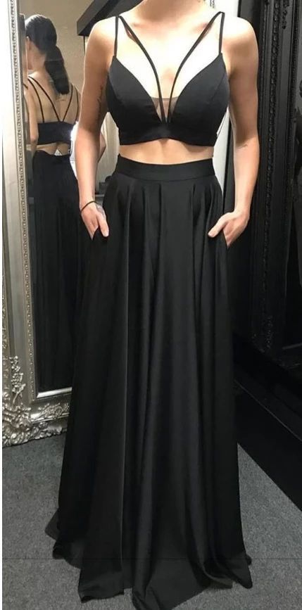 Black Prom Dress, Long Prom Dress Simple Prom Dress cg5955