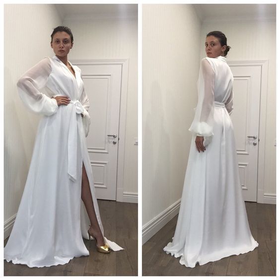 Long Sleeves White Prom Dress , Sexy Prom Dress cg6228