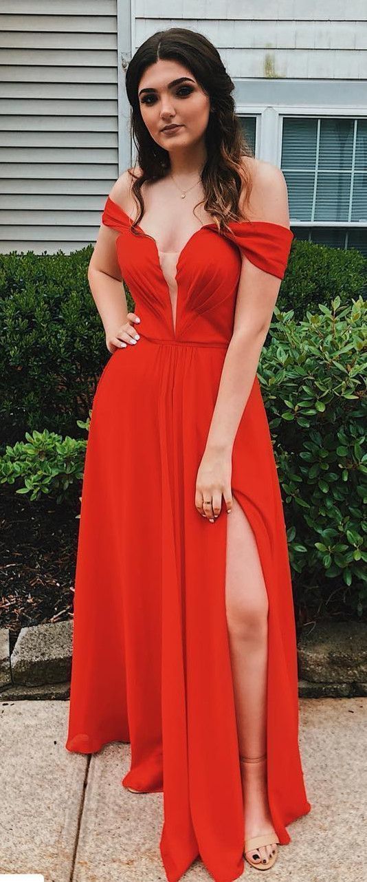 Simple Prom Dress, Princess Prom Dress, Long Prom Dress, Red Prom Dress, 2020 Prom Dress cg7623