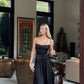 Spaghetti Straps Black Sexy Prom Dress Simple Long Evening Dresses    cg25338