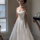 Off Shoulder White Beautiful Wedding Dress Long Formal Dresses     cg25358