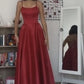 Long red prom party dress cg24818