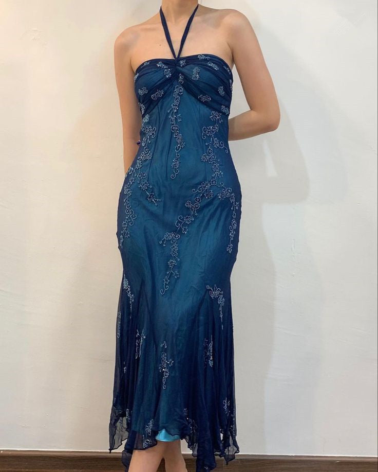 Sexy Halter Long Prom Party Dress Evening Gown     cg25070