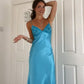 Elegant V-neck Spaghetti Memriad Long Prom Dress     cg25185