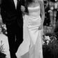 Beautiful Sheath Straps Long White Wedding Dress Evening Dress      cg25238