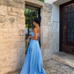 Elegant Engagement Dress Wedding Party Dresses Special Occasion Dress Halter Pleated Floor Length Prom Dress     cg25162