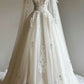 A Line Beautiful Tulle Lace Long Wedding Dress      cg25281