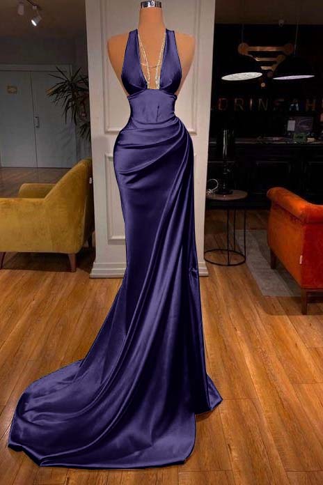 V-Neck Mermaid Prom Dress Elegant Evening Party Dress  cg25384