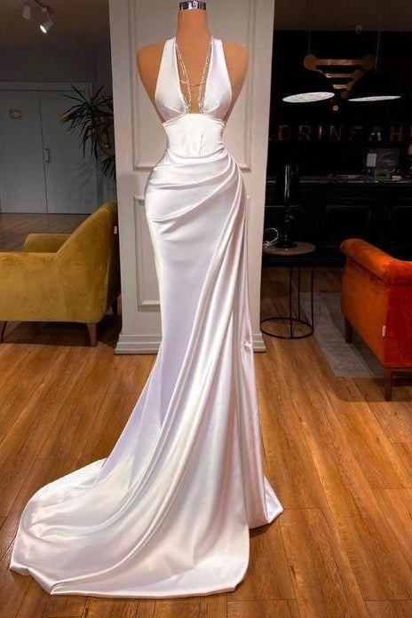 V-Neck Mermaid Prom Dress Elegant Evening Party Dress  cg25384