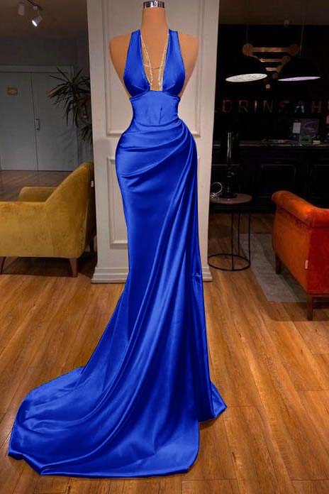 V-Neck Mermaid Prom Dress Elegant Evening Party Dress  cg25384