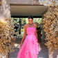 simple pink prom dress,modest evening dresses        cg24831