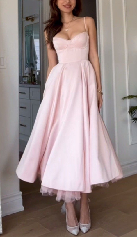 A Line Pink Prom Dresses, Pink Formal Evening Dresses     cg25212