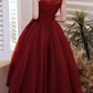 Wine Red Organza Lace High Low Chic Party Dresses Prom Dress     cg22981