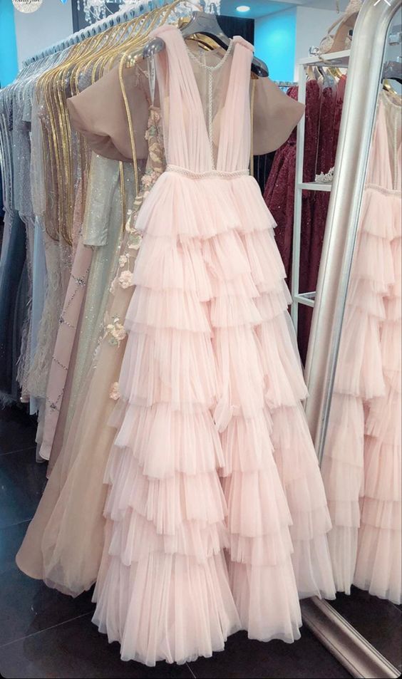 Light Pink long prom dresses party dress        cg24928