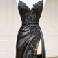 Black Long Appliques Prom Dress with Spaghetti Straps    cg24993