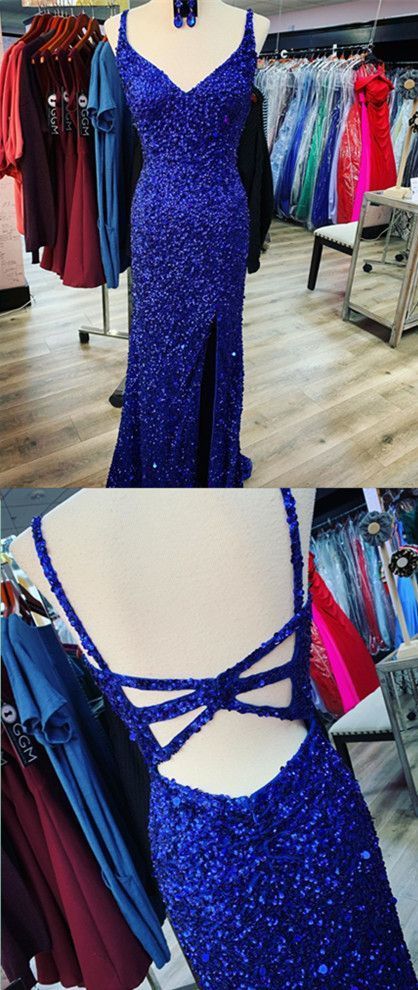 Royal Blue Prom Dresses, long prom dress    cg10876