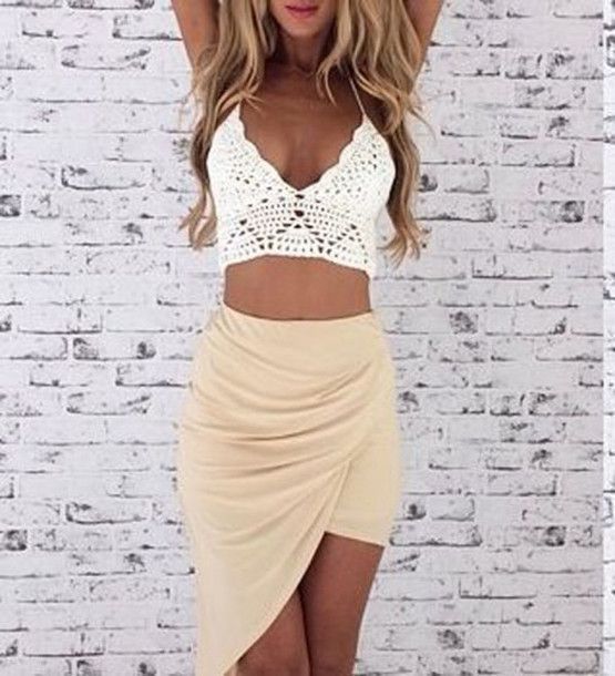 Two piece short homecoming dress   cg11233