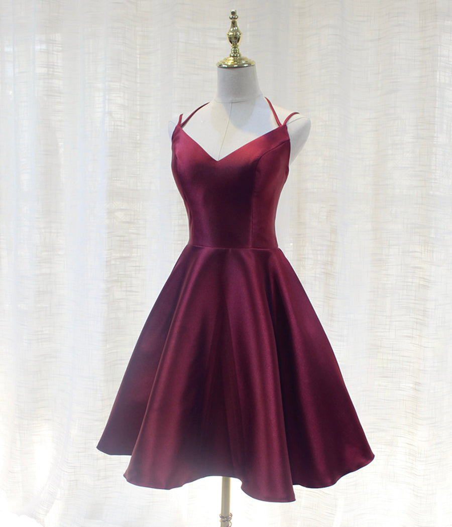 CUTE BURGUNDY SHORT DRESS PARTY DRESS  homecoming DRESS BLUE FORMAL DRESS   cg11272