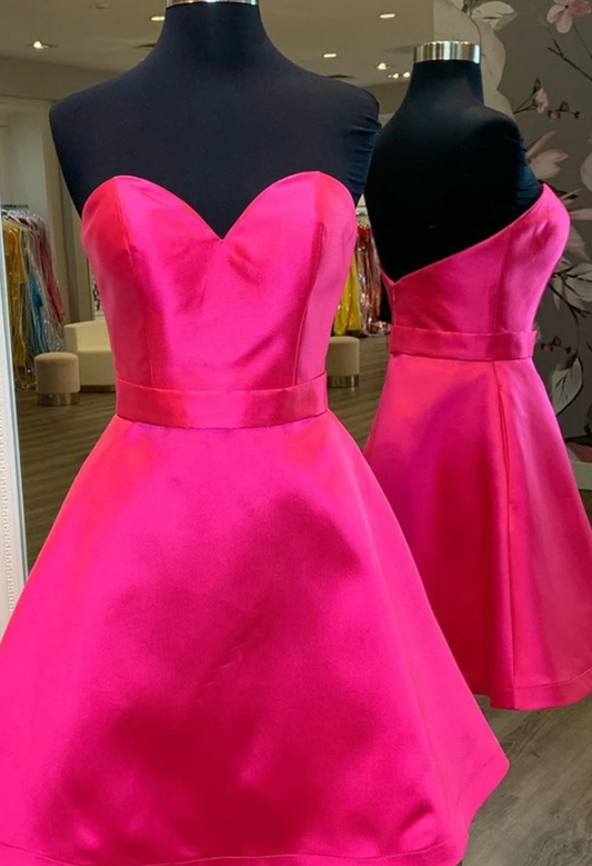 Hot Pink Formal Graduation Homecoming Dress, Cocktail Dress   cg11489