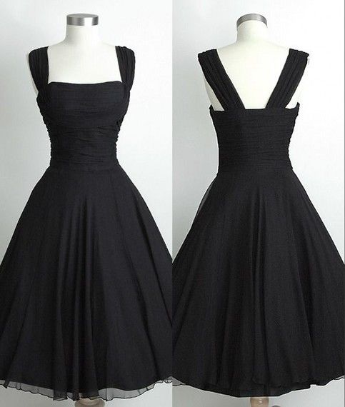 Simple Short Sleeveless Black Homecoming Dresses,Black Knee Length Party Dresses   cg11699