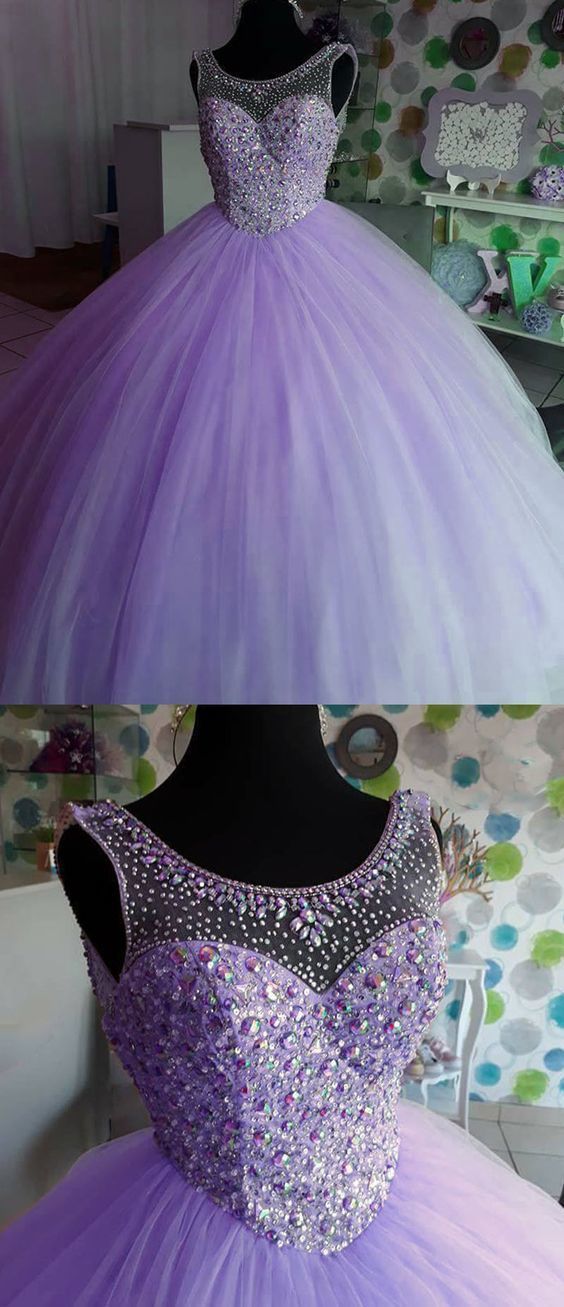 lilac ball gown prom dress     cg11740