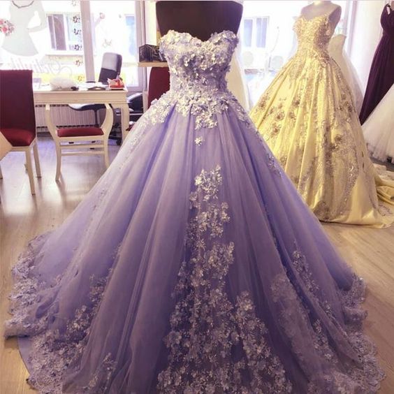 Elegant Lace Appliques Tulle Ball Gowns Quinceanera Dresses long prom dress    cg11800