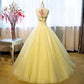 Gorgeous Yellow Tulle Ball Gown Sweet 16 Dress, Yellow Quinceanera Dress prom dress formal gown   cg11895