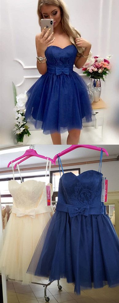 Royal Blue Homecoming dresses short   cg12167