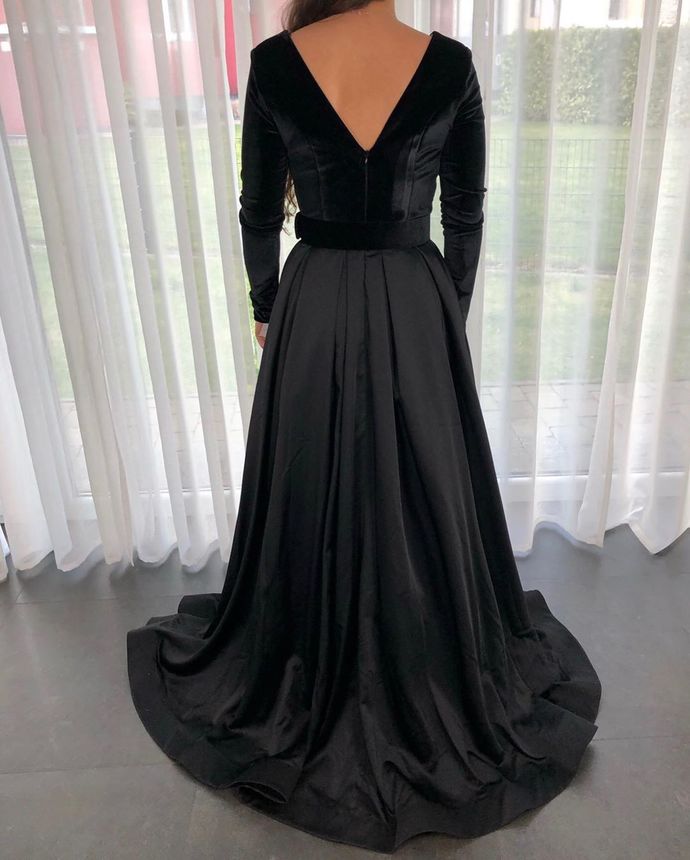 Sexy Prom Dress,V-Neck Prom Dress,Satin Prom Dress,A-Line Prom Dr,Long Prom Dress,Evening Dress   cg12740