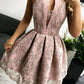 A Line Homecoming Dress With Lace  cg1445
