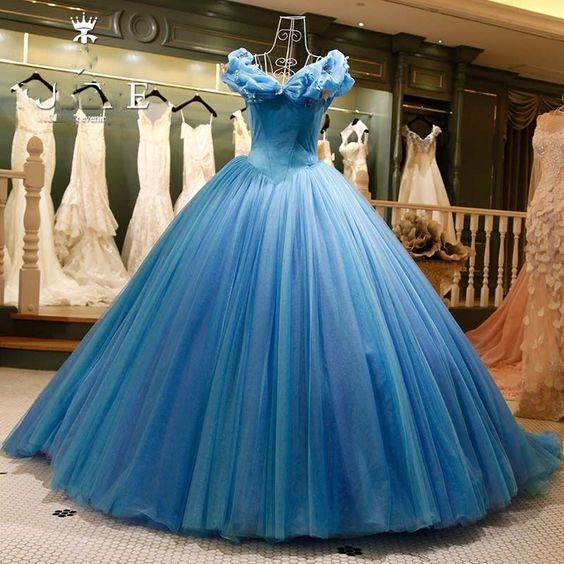Modest Quinceanera Dress,Blue Ball Gown,A Line Prom Dress,Fashion Prom Dress   cg14545