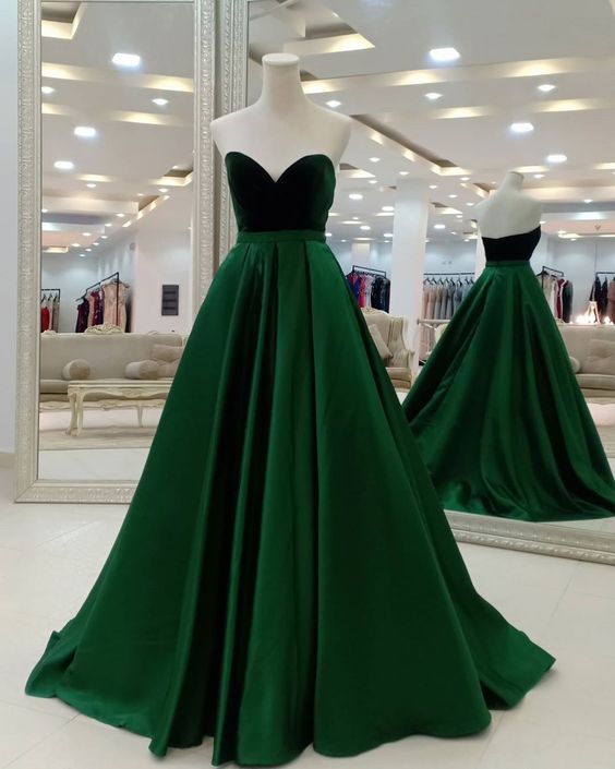Green Long Prom Dress Formal Dress   cg14811
