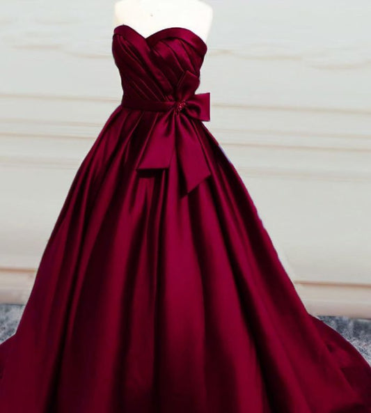 ball gown burgundy prom dresses long evening gown   cg14961