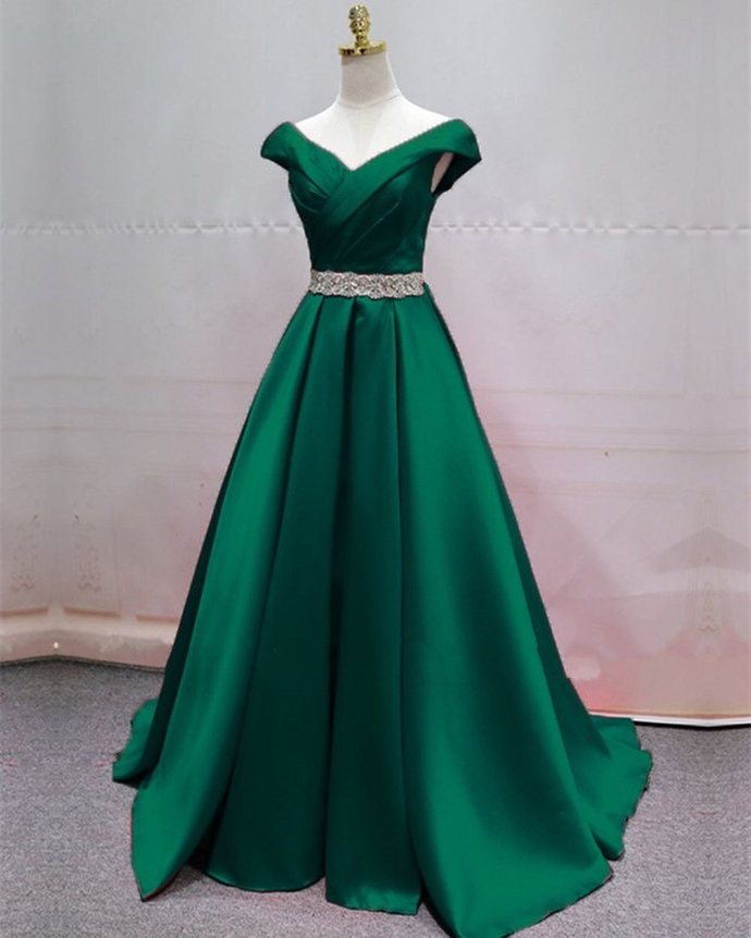 ball gown green long prom dress evening dress    cg15002