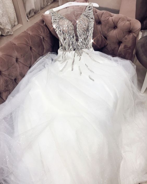 White long prom dress, wedding dress   cg15395