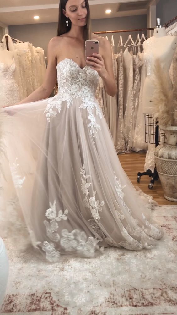 Sweetheart Sleeveless Applique Long Prom Dresses    cg15434