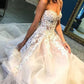 Sweetheart Tulle Long Prom Dress With Lace  cg15520