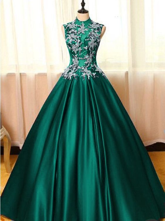 Prom Dresses Elegant Green Wedding Gowns   cg15654