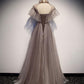 Beautiful Shiny Tulle Long Simple Prom Dress, Tulle Evening Dress 2021   cg16081