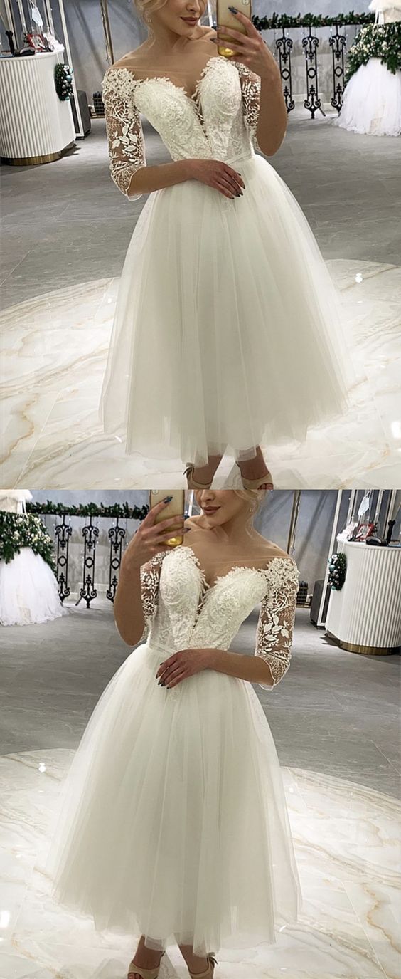 short vintage tulle wedding dress prom dress   cg16135