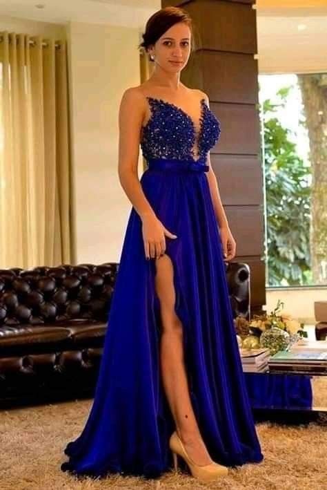 Sexy Slit Evening Dresss, Sexy Long Prom Dress   cg16346