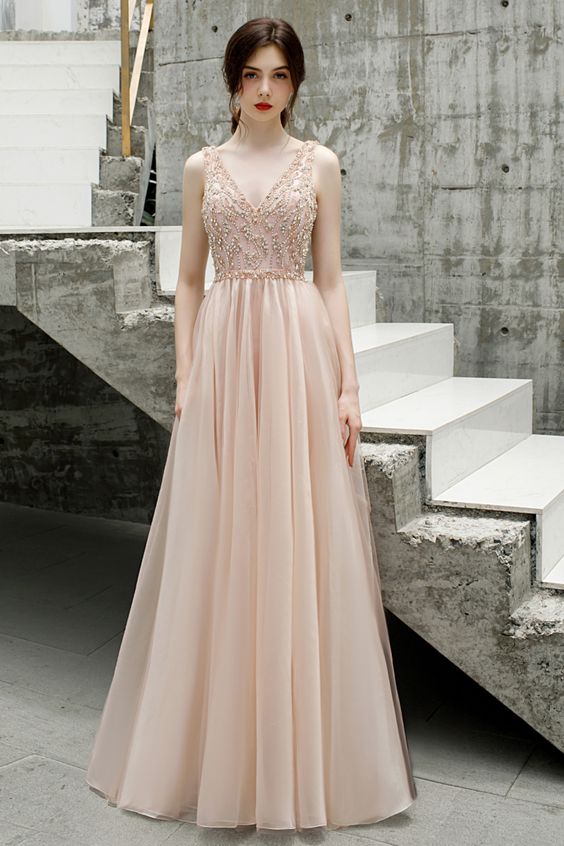 Blush Pink Formal Dress Prom Dress   cg16919